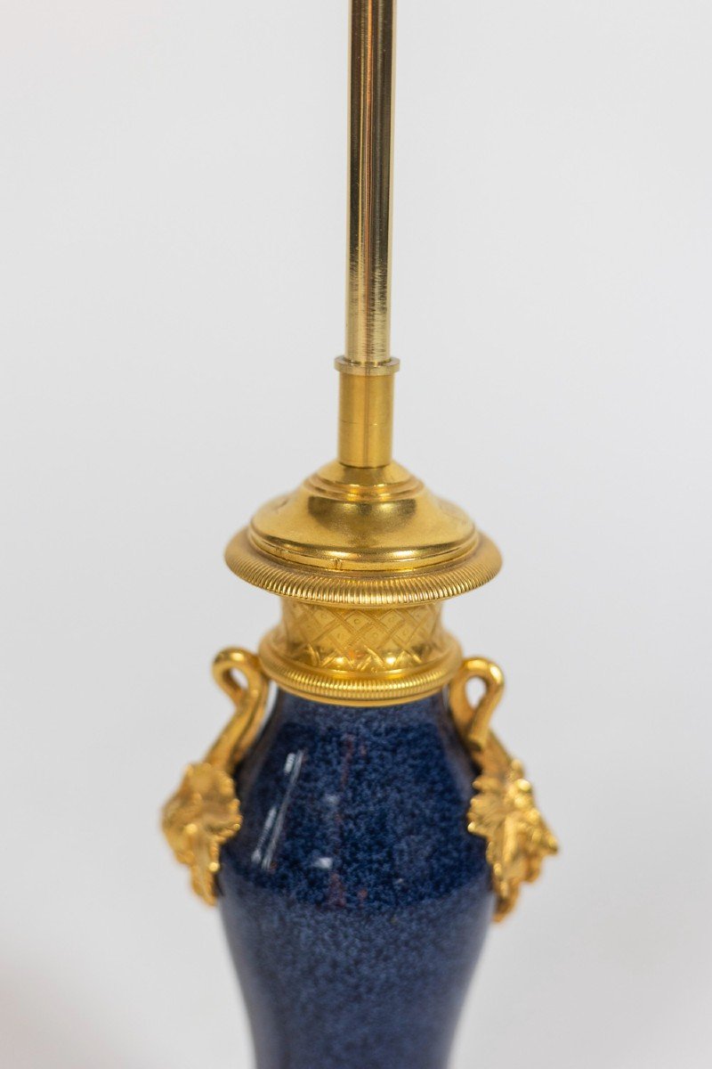 Lampe En Porcelaine Et Bronze, Circa 1880, LS5210151B-photo-4