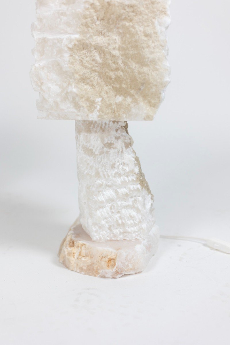 Pair Of Lamps In Alabaster, Contemporary Work, Ls5406881b-photo-7