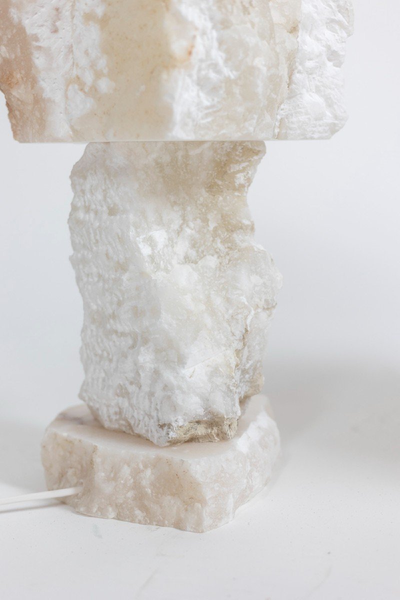 Pair Of Lamps In Alabaster, Contemporary Work, Ls5406881b-photo-8