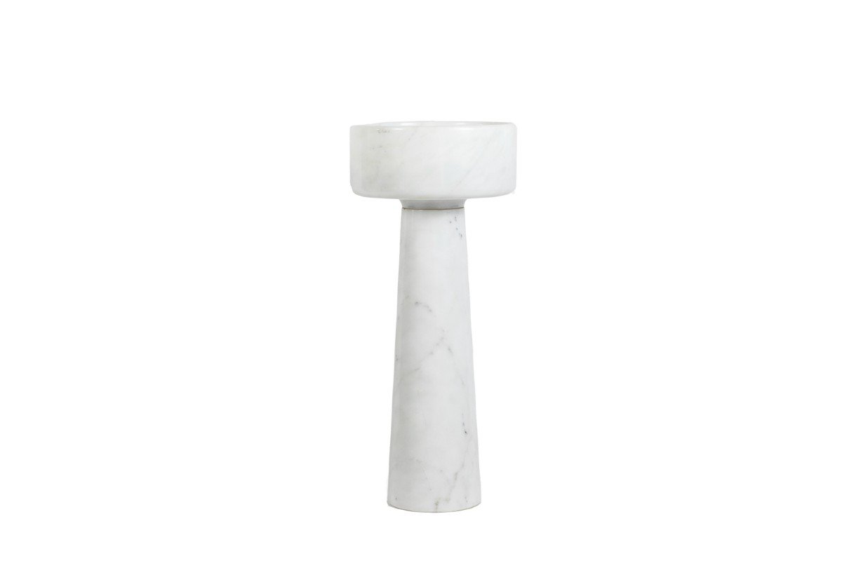 Angelo Mangiarotti Pour Skipper, Planter In Marble, 1970s, Ls54121404d