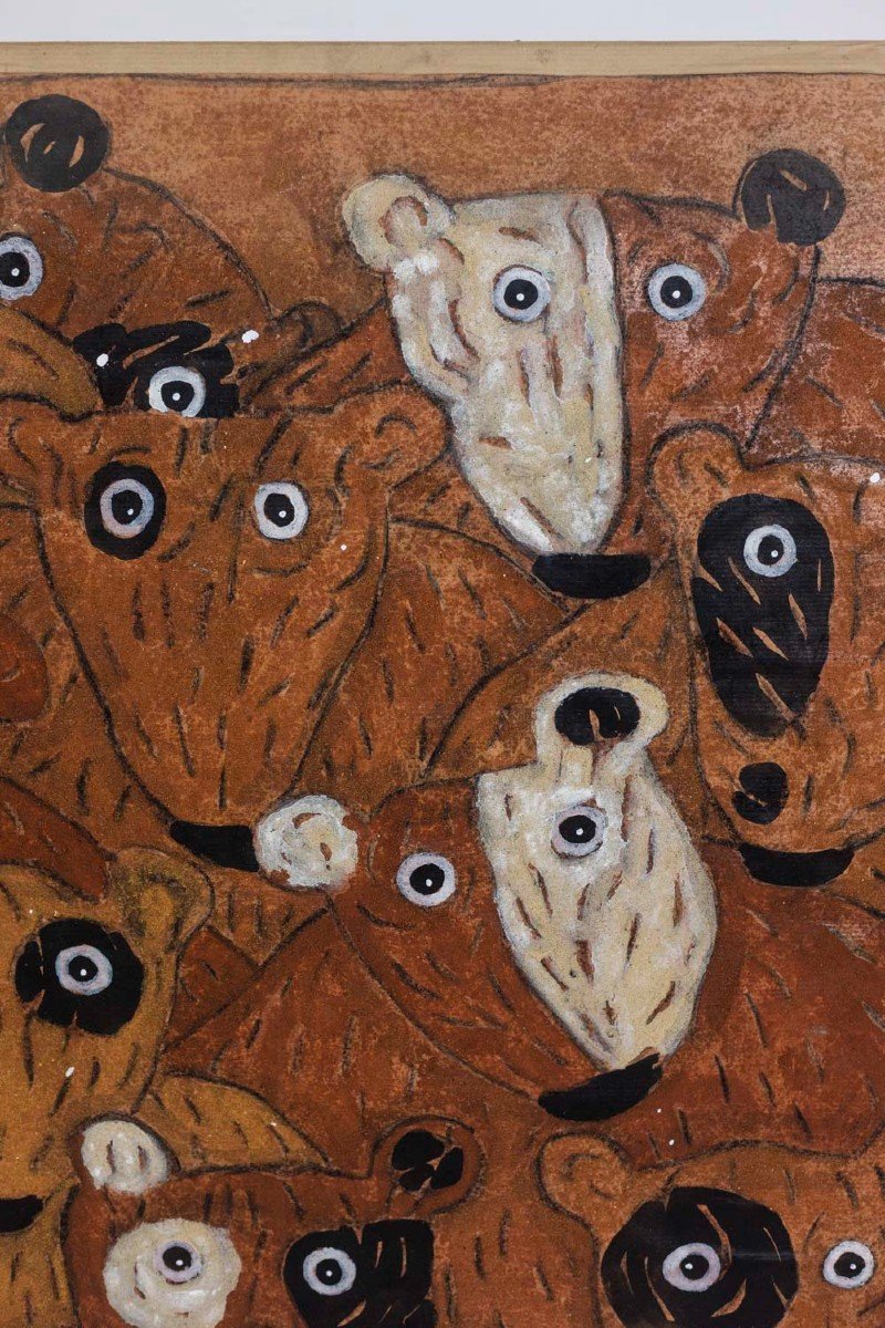 Hervé Maury, Tableau Figurant Des Ours, Travail Contemporain, LS5475203C-photo-5