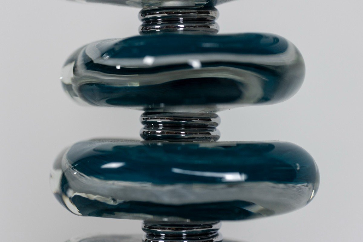 Pair Of Lamps In Glass Of Murano, Contemporary Work, Ls5485734d-photo-4