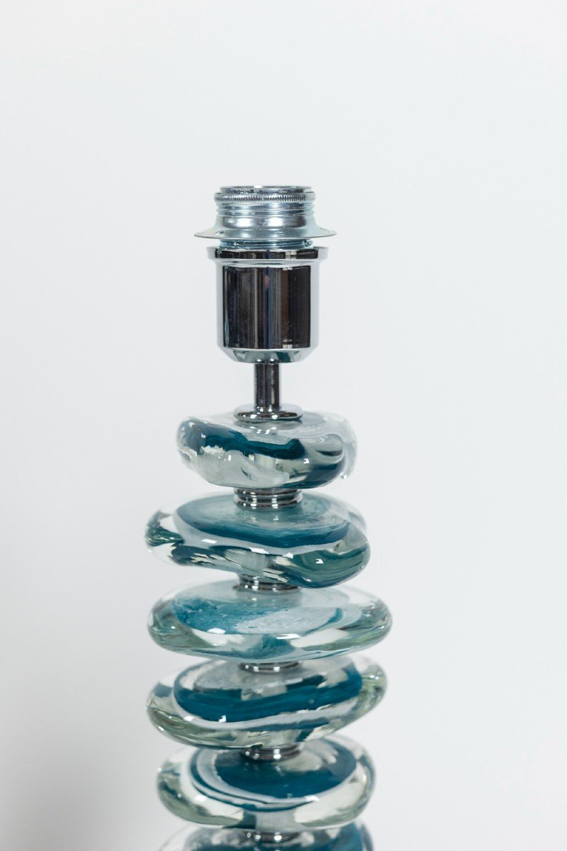 Pair Of Lamps In Glass Of Murano, Contemporary Work, Ls5485734d-photo-3