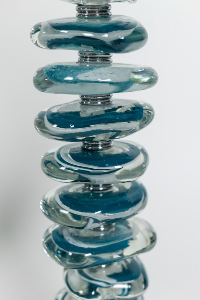 Pair Of Lamps In Glass Of Murano, Contemporary Work, Ls5485734d-photo-4