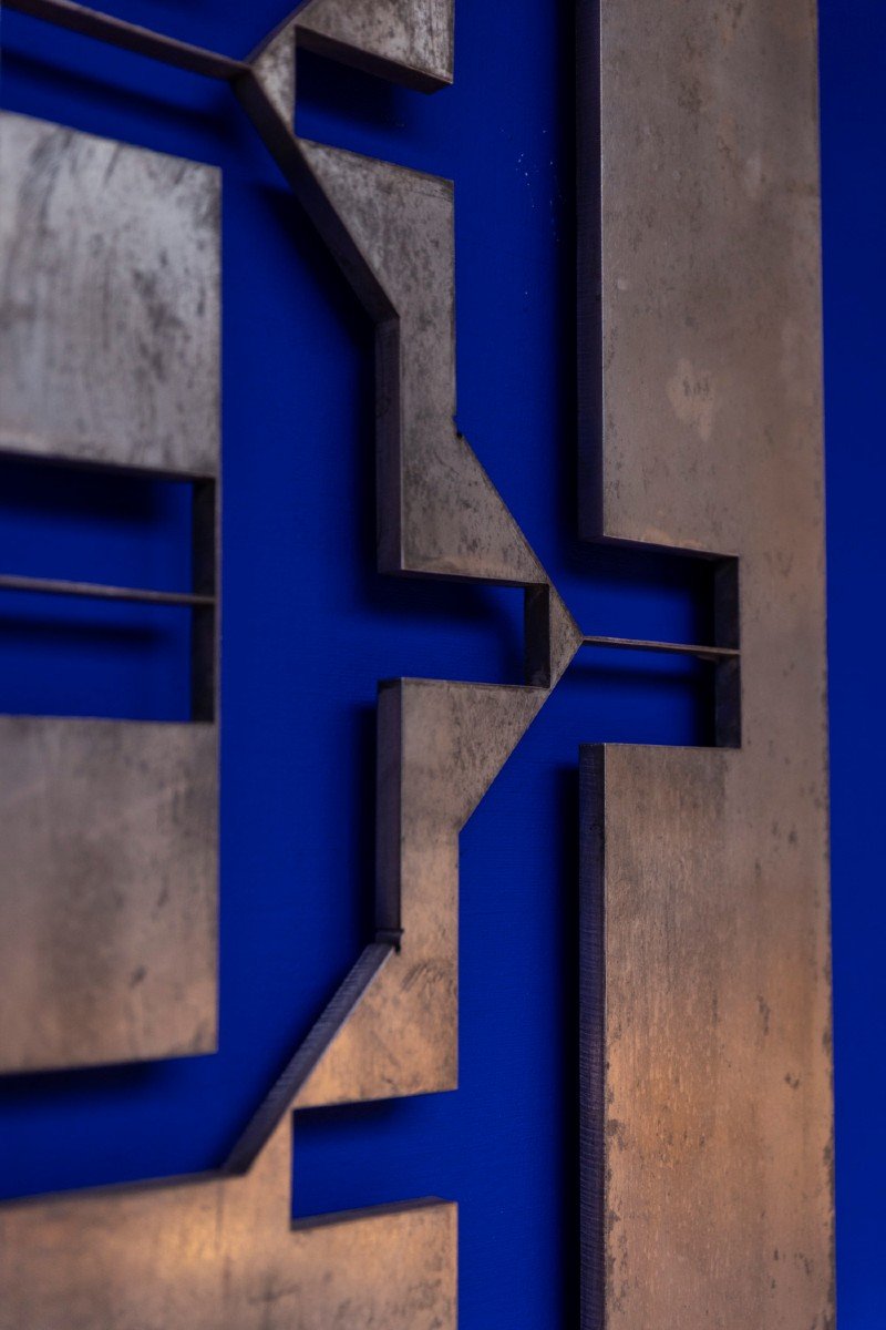 Pair Of Panels In Cast Aluminum, 1970s, Ls5541500/1-photo-4