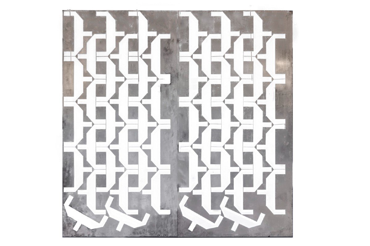 Paire De Panneaux En Fonte D’aluminium, Années 1970, LS5541500/1