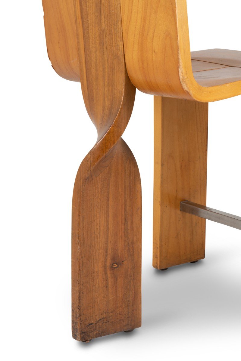 Série De Huit Chaises En Merisier Blond, Années 1980, LS54792009B-photo-7