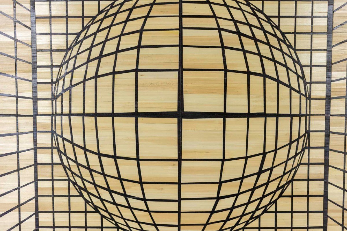 Kinetic Panel In Straw Marquetry, Contemporary Work, Ls5434-photo-1