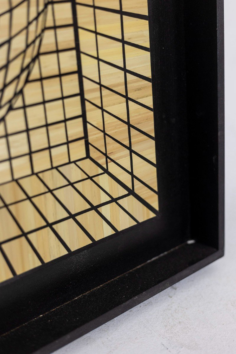 Kinetic Panel In Straw Marquetry, Contemporary Work, Ls5434-photo-5