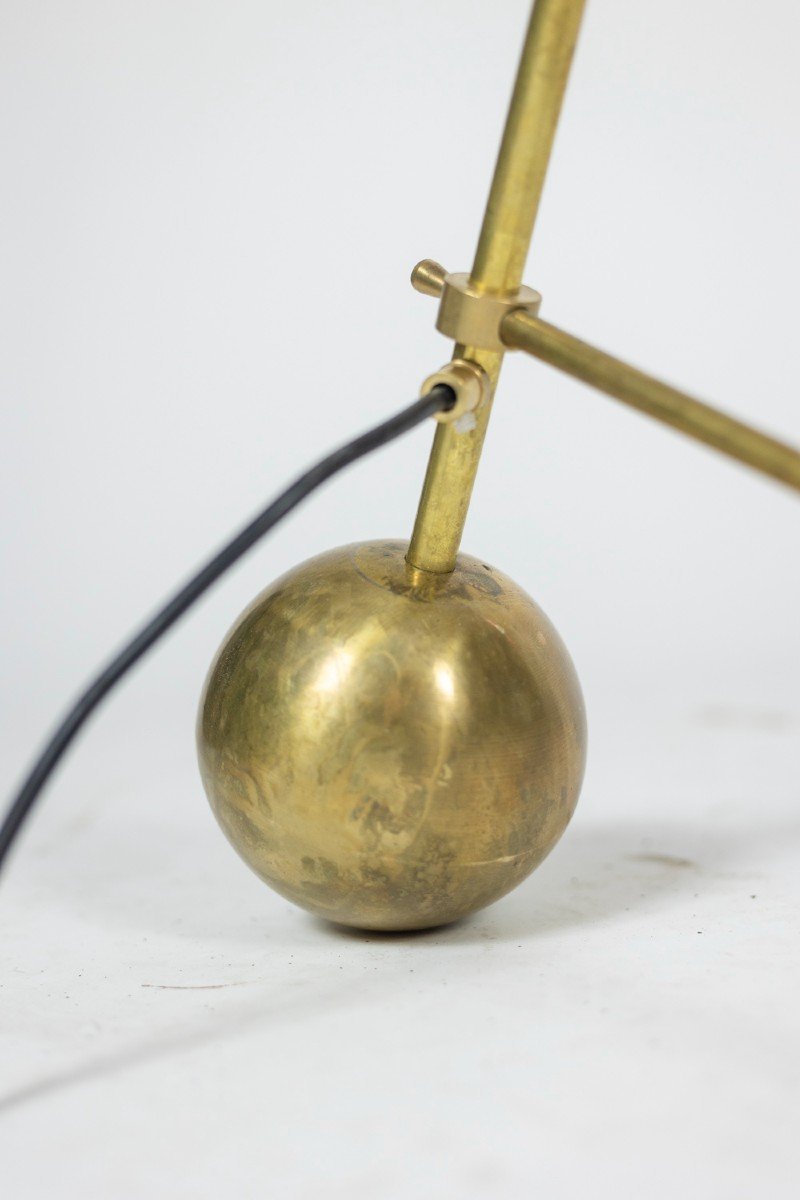 Floor Lamp In Perforated Sheet Metal And Gilded Brass, 1960s, Ls5736708b-photo-5