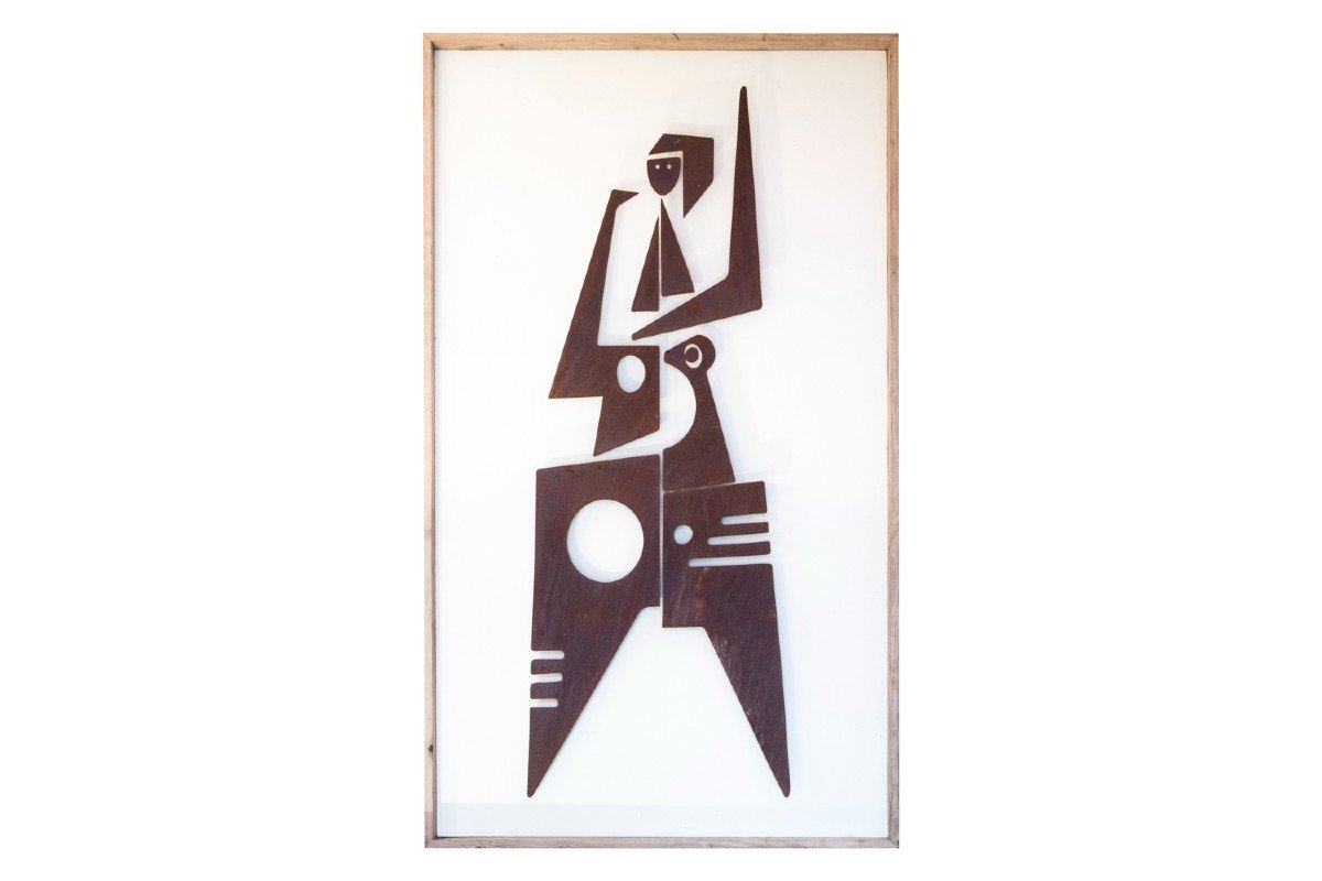 Decorative Panel Entitled “sacha” In Corten Metal, Contemporary Work, Ls57693367f
