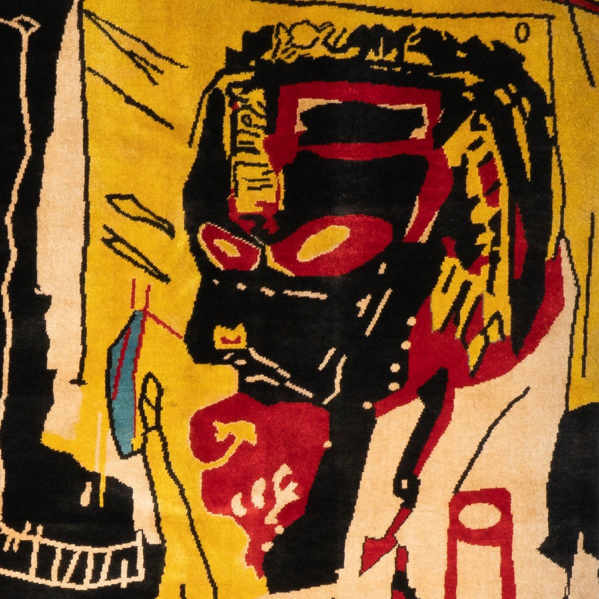 D’après Jean-michel Basquiat, Tapis, ou tapisserie	« Melting Point Of Ice ». Travail contemporain-photo-2