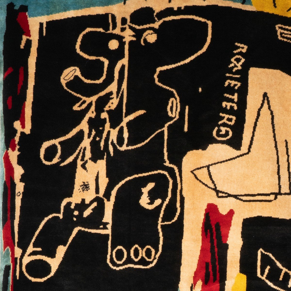 D’après Jean-michel Basquiat, Tapis, ou tapisserie	« Melting Point Of Ice ». Travail contemporain-photo-3