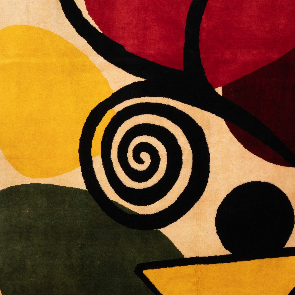 According To Alexandre Calder. Abstract Woolen Rug, Or Tapestry. Contemporary Work.-photo-3