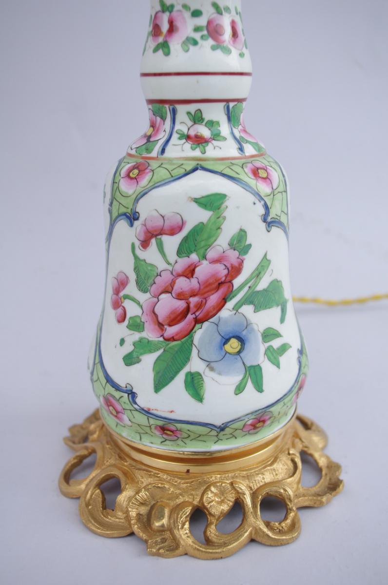 Paire De Petites Lampes En Porcelaine De Bayeux à La Manière De Canton, Fin 19e Siècle - LS2708661-photo-2