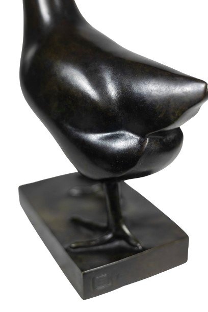 François Pompon. “hen”, Bronze, Print From 2006.-photo-3