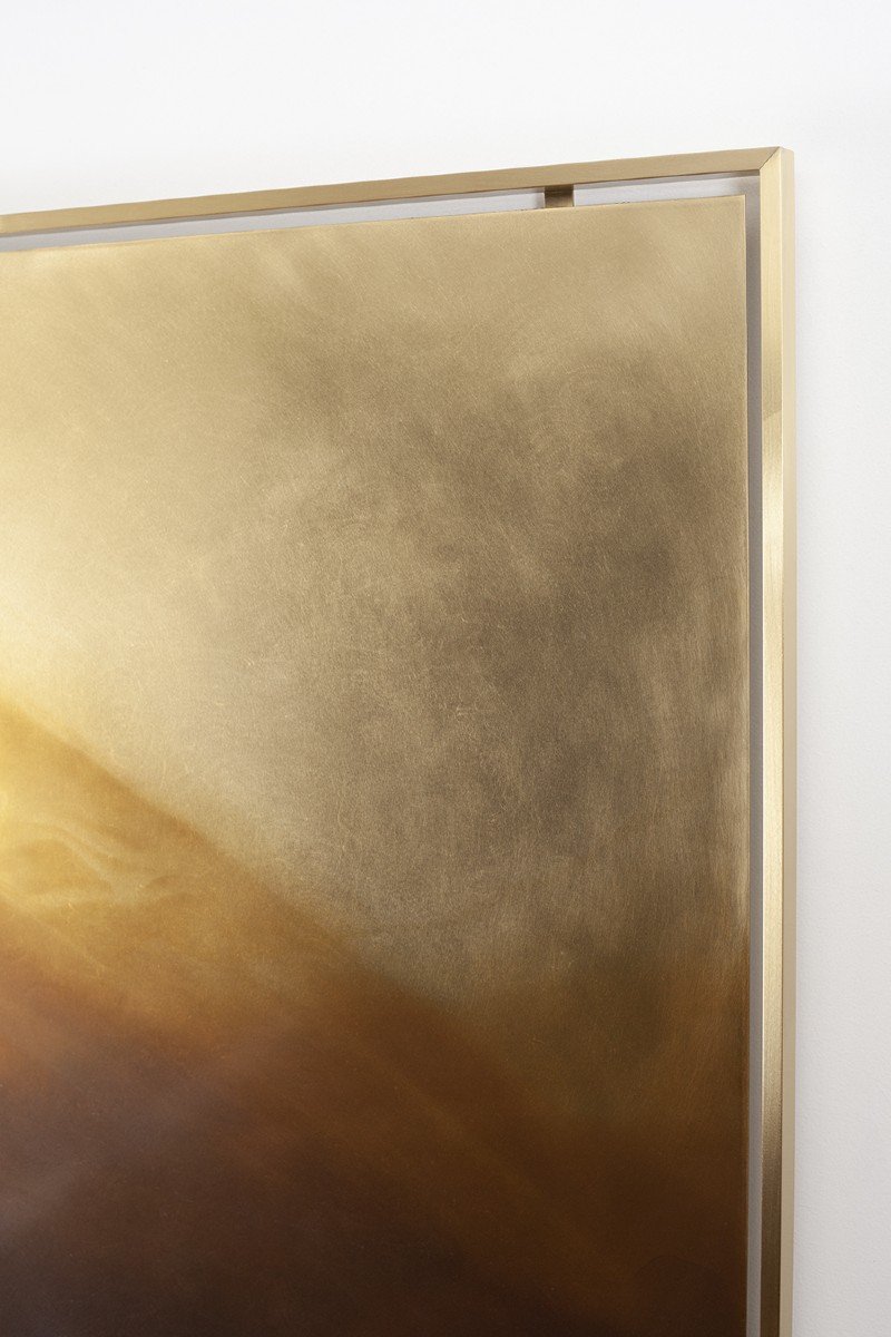 Patinated Brass Painting "abstraction Opus V". Contemporary Work. Ls59481209i-photo-1
