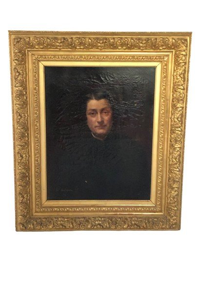 Oil On Canvas Representing A Woman. Circa 1900. 
