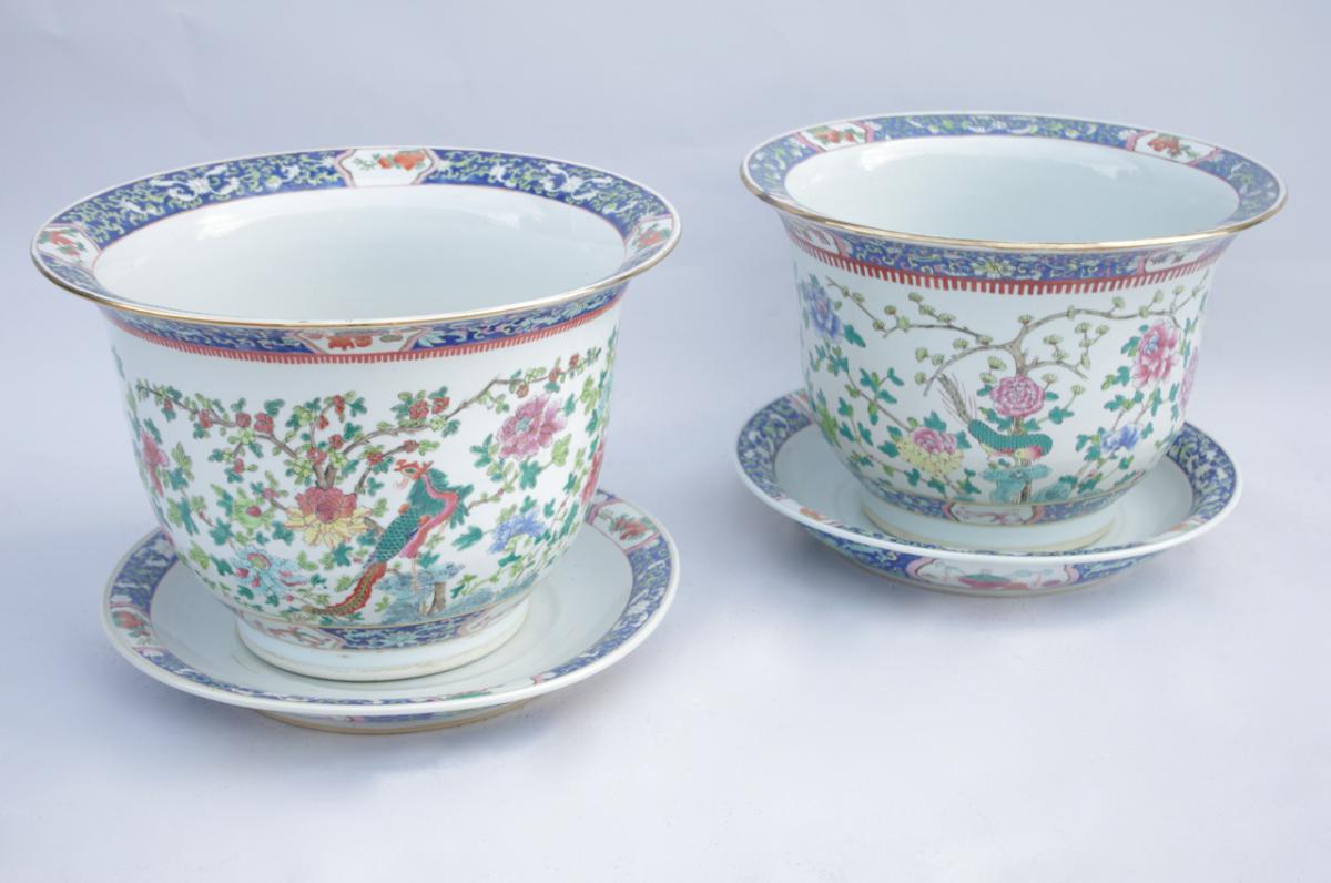 Pair Of Chinese Canton Porcelain Covered Pots Circa 1900 - Ls2704801-photo-4