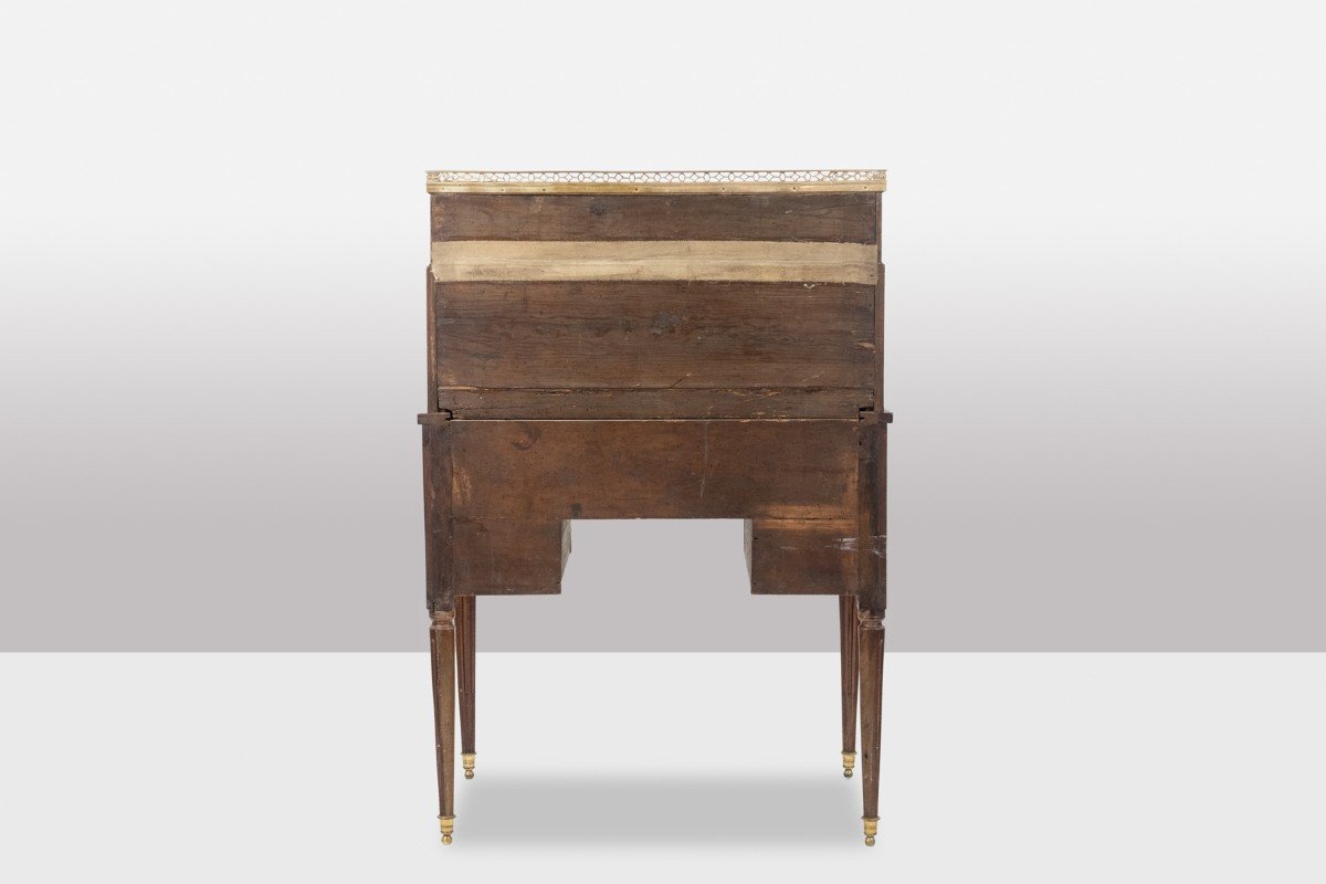 Desk – Or Secretary, Cylinder, Mahogany. Late 18th Century Period.-photo-3