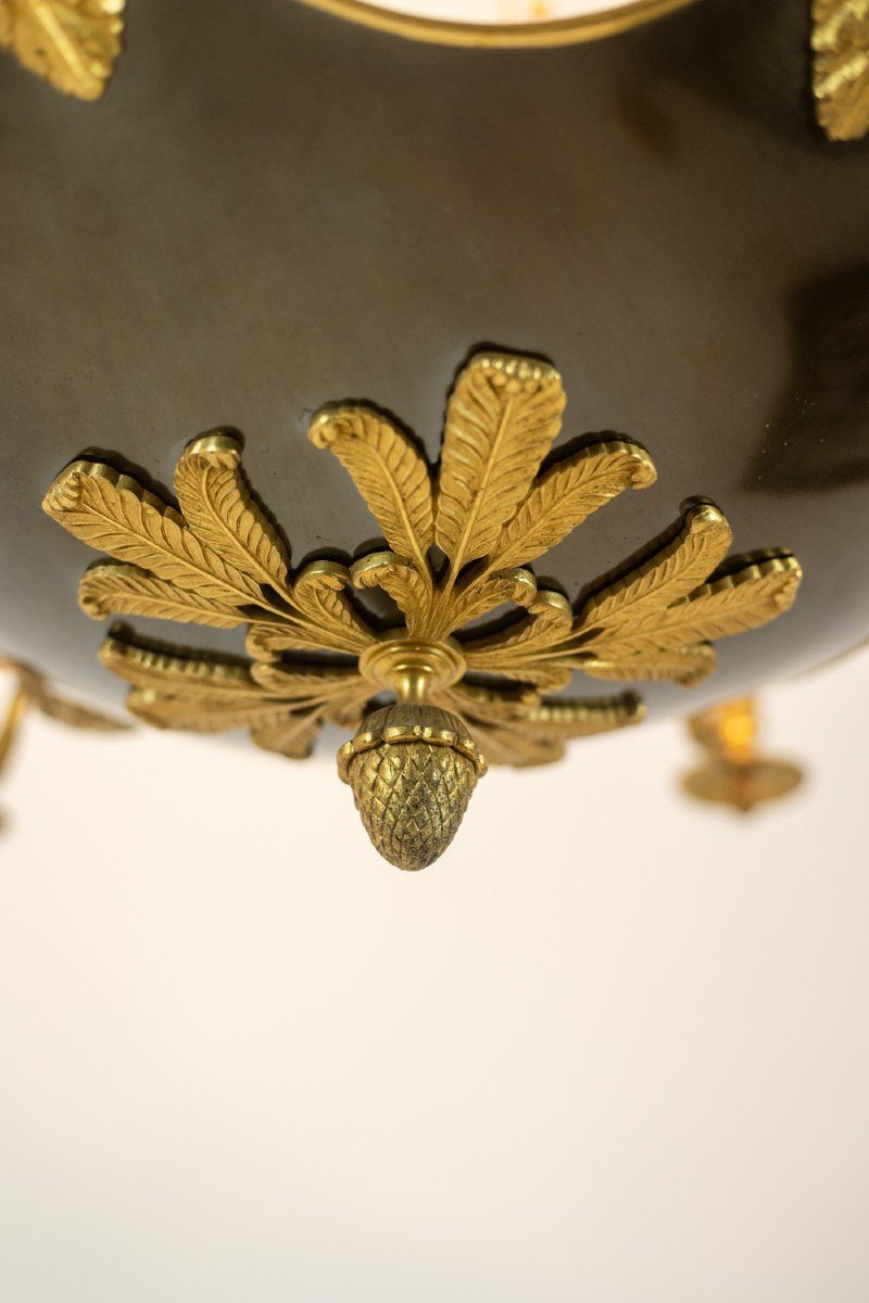 Baguès House. Empire Style Chandelier In Gilt Bronze. 1950s.-photo-6