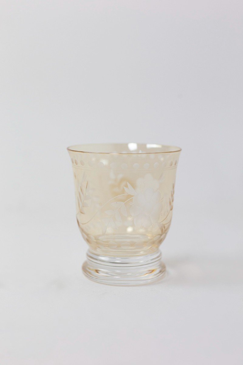 Set Of Bohemian Crystal Style Glasses, Contemporary Work-photo-2