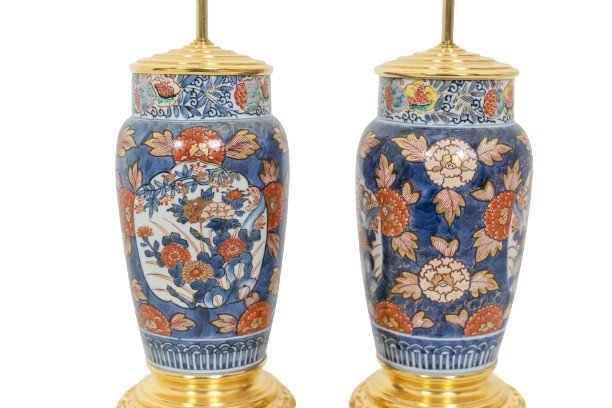Pair Of Imari Porcelain And Gilded Bronze Lamps. Circa 1880.-photo-2