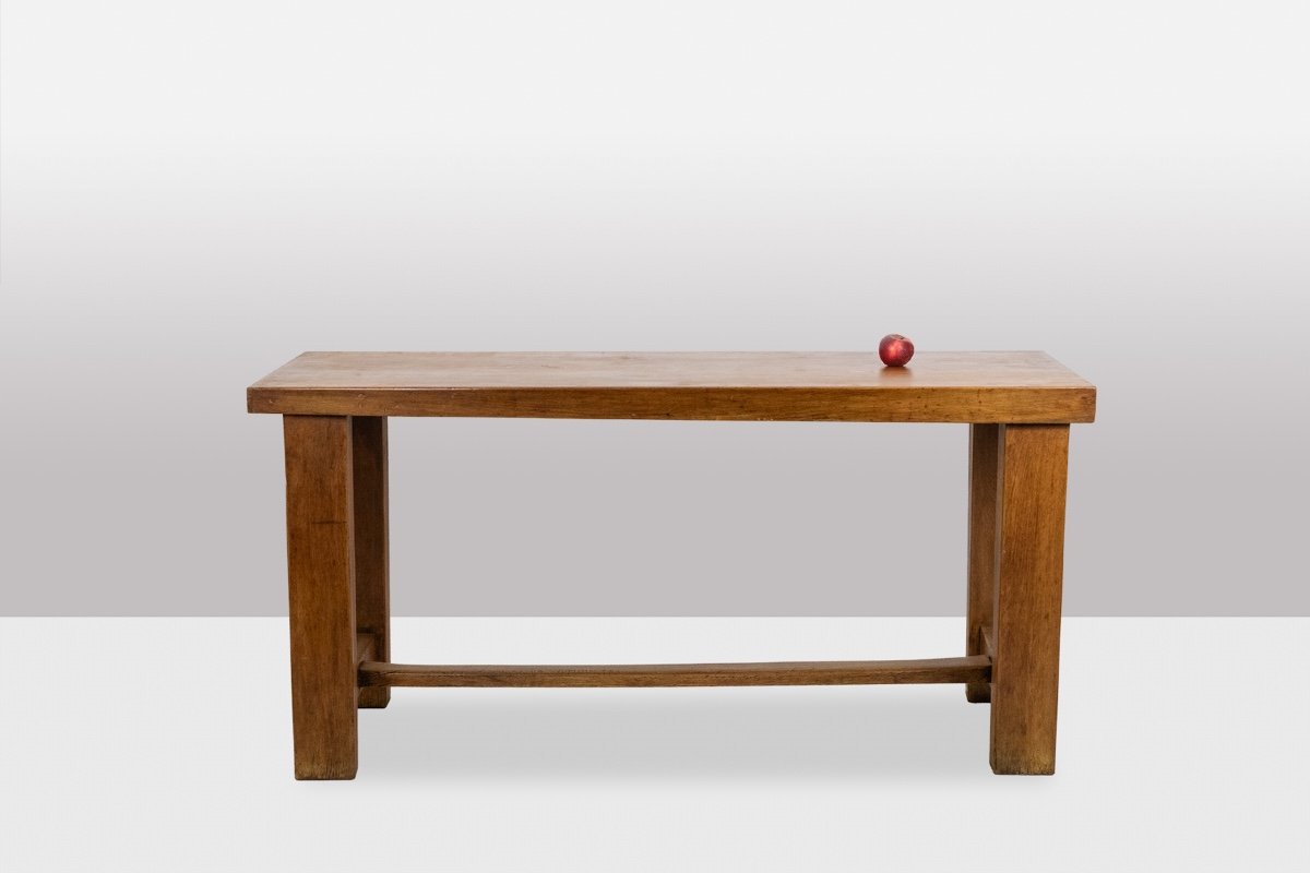 Table, Ou Bureau, De Style Brutaliste En Hêtre. Circa 1900. Ls5710709i-photo-2
