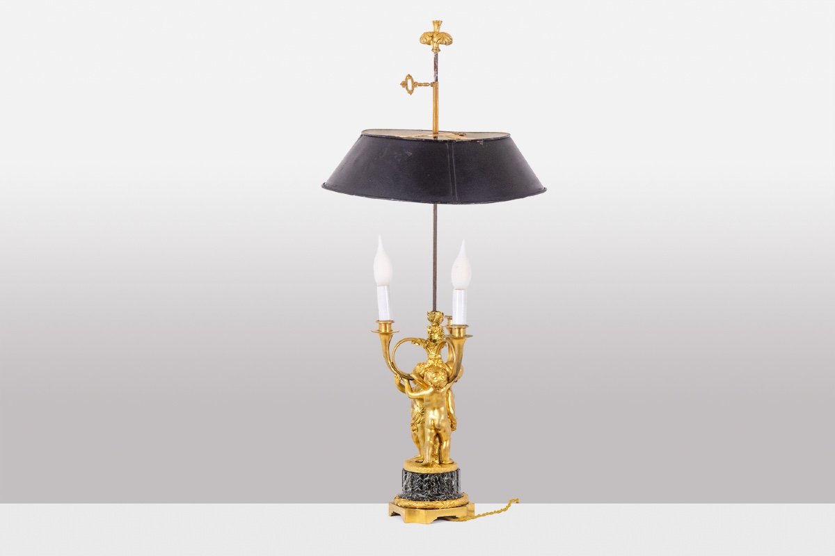 Gilt Bronze And Marble Hot Water Bottle Lamp. Circa 1900. Ls4945607i-photo-3