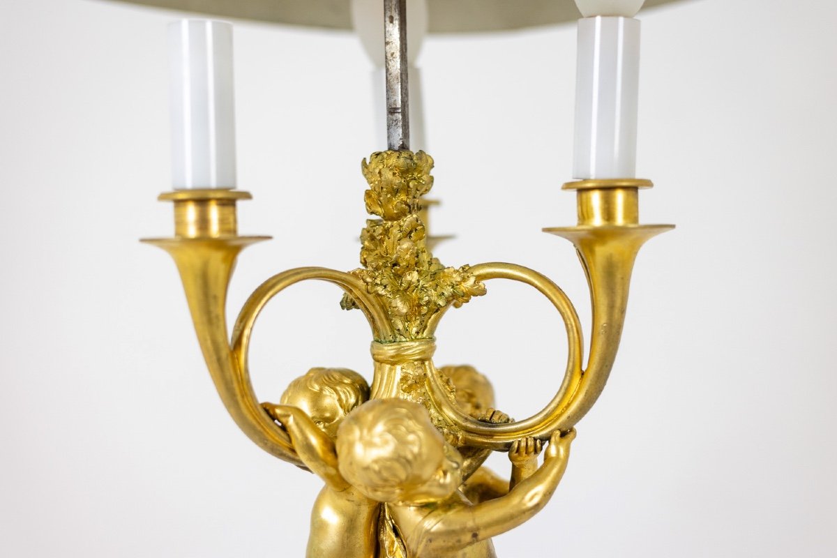 Gilt Bronze And Marble Hot Water Bottle Lamp. Circa 1900. Ls4945607i-photo-4