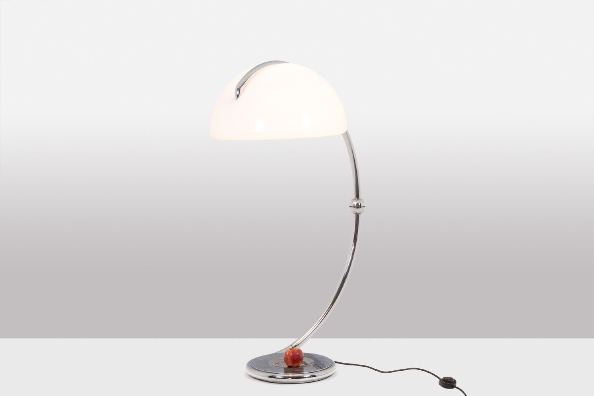 Elio Martinelli. Lampadaire En Métal Chromé. Années 1970. Ls6062819a-photo-2