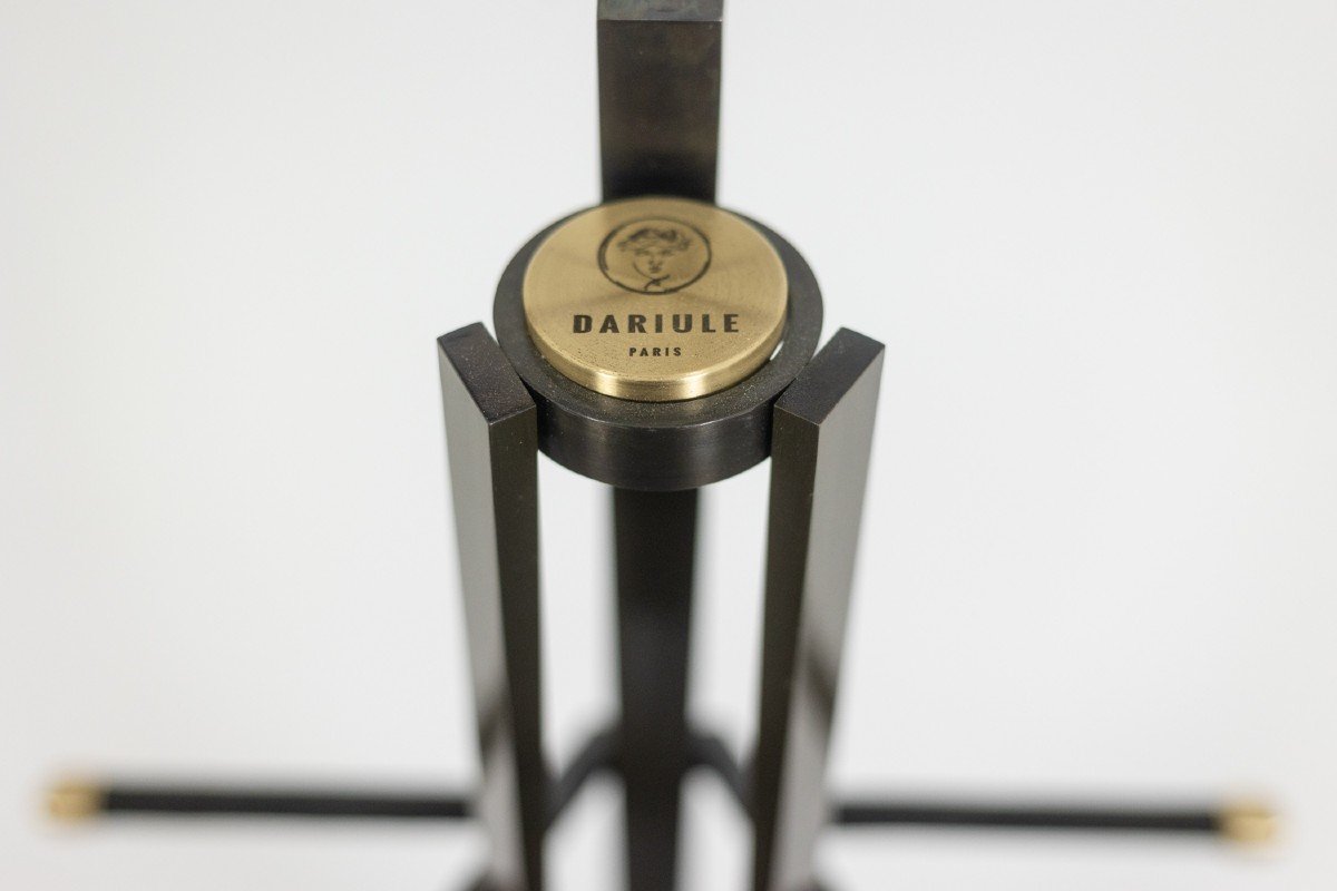 Valet In Brass, Steel And Leather. Contemporary Work. Ls5955-photo-2