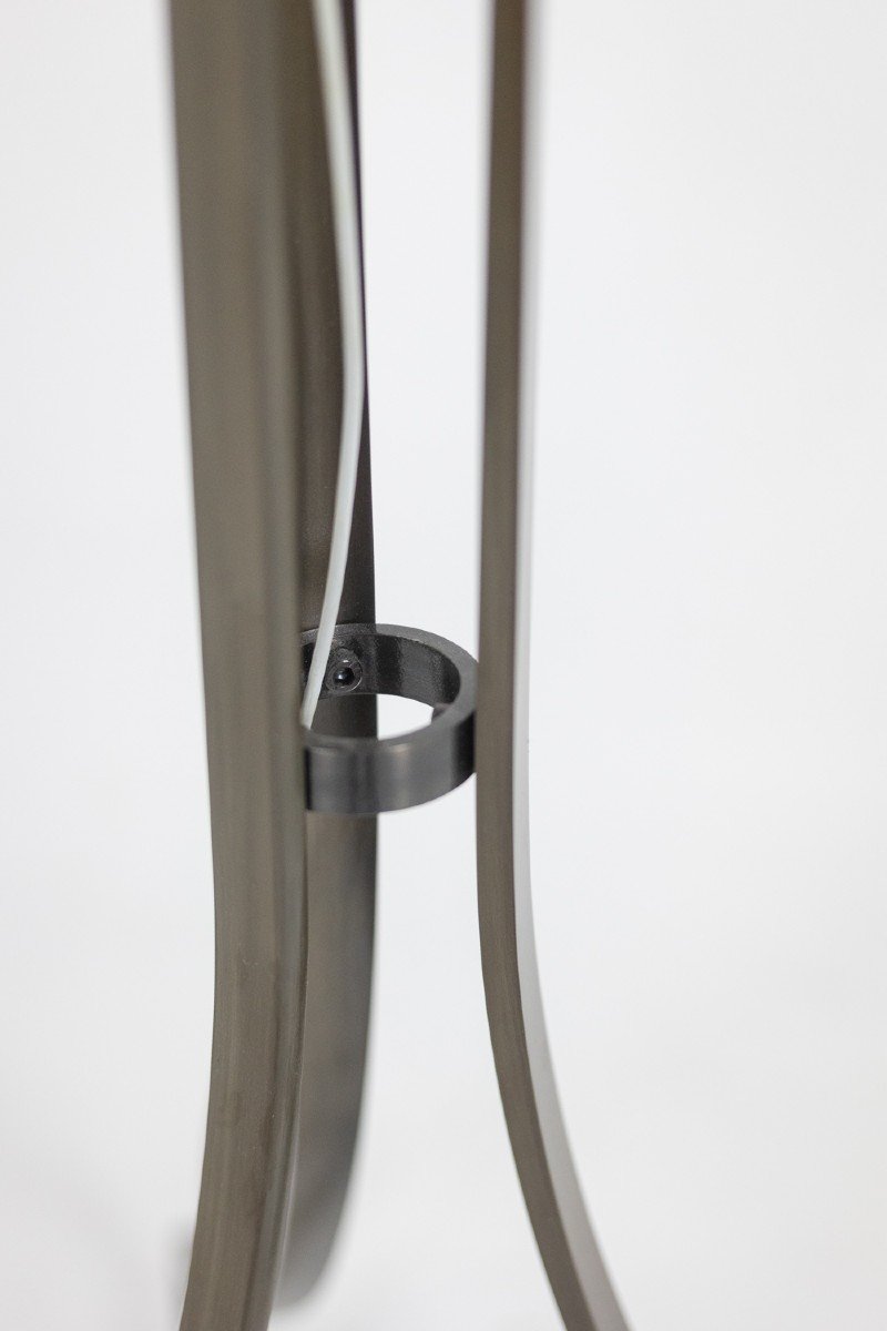 Valet In Brass, Steel And Leather. Contemporary Work. Ls5955-photo-5