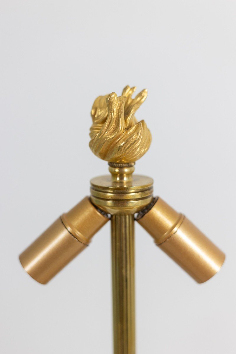 Eugène Bazart Paris. Lamp “bouillotte” In Gilt Bronze. Circa 1880. Ls60331509g-photo-3
