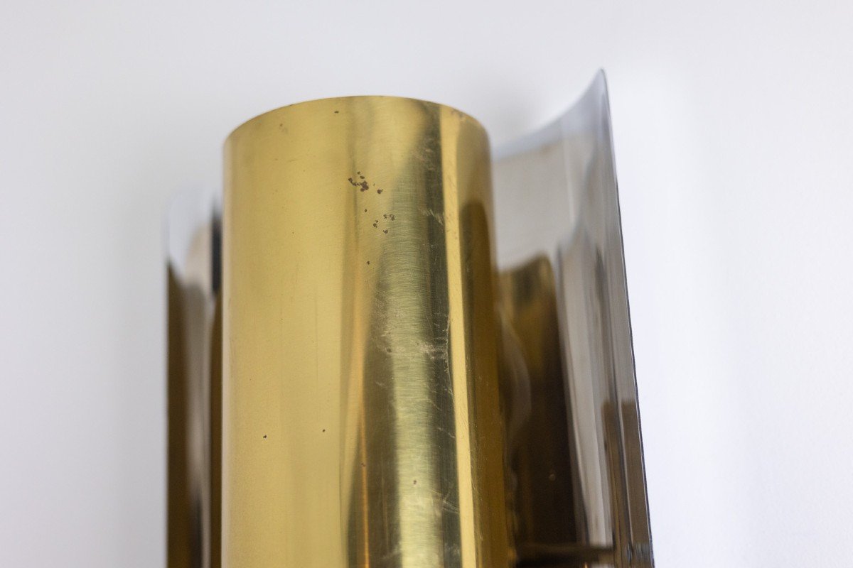 Maison Jansen. Pair Of Geometric Shaped Wall Lights. 1970s. Ls6171798a-photo-2