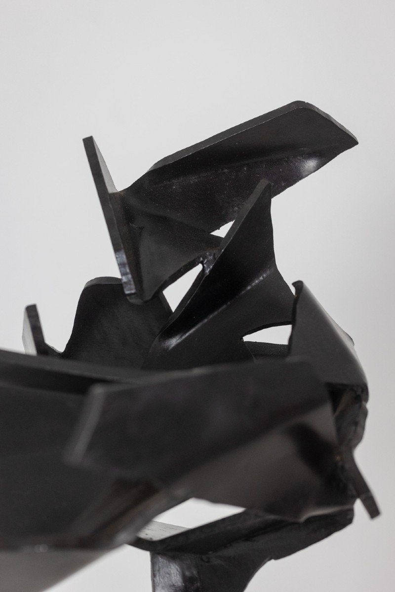 Jean Campa. Geometric Sculpture In Polished Metal. 1980s. Ls62141309p-photo-8