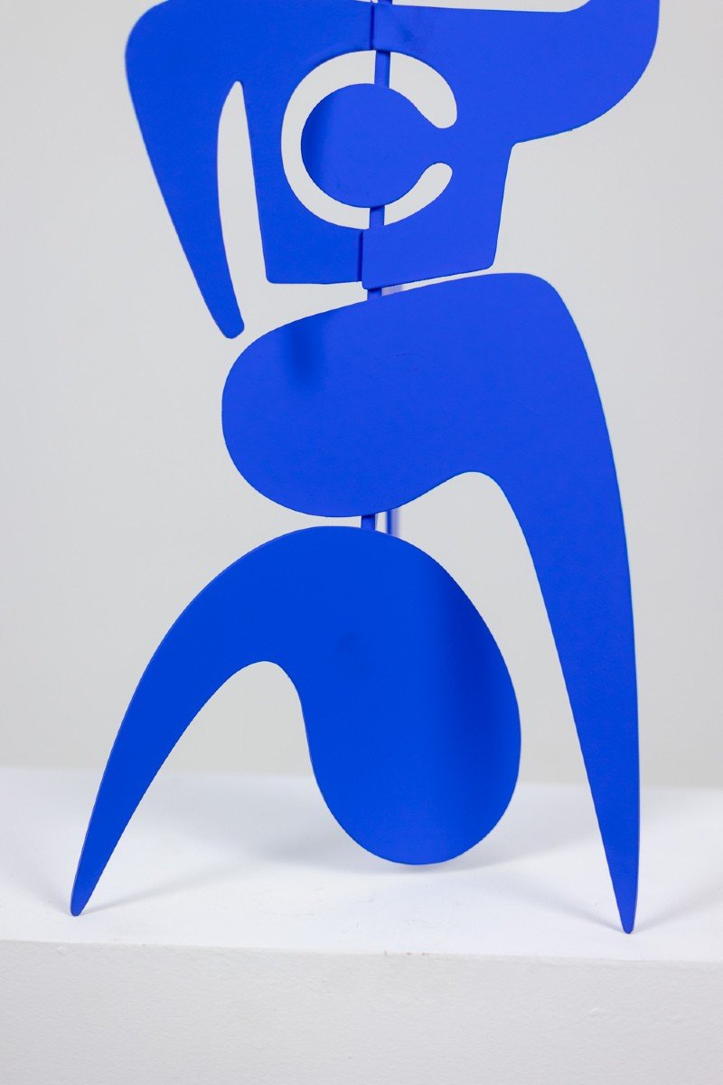 Antonine De Saint Pierre. Sculpture « Bugler » Bleue. Contemporain. Ls6243487u-photo-4