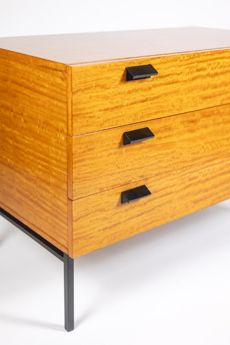 André Monpoix. Commode En Merisier Blond Vernis. Années 1960. Ls62821109m-photo-8