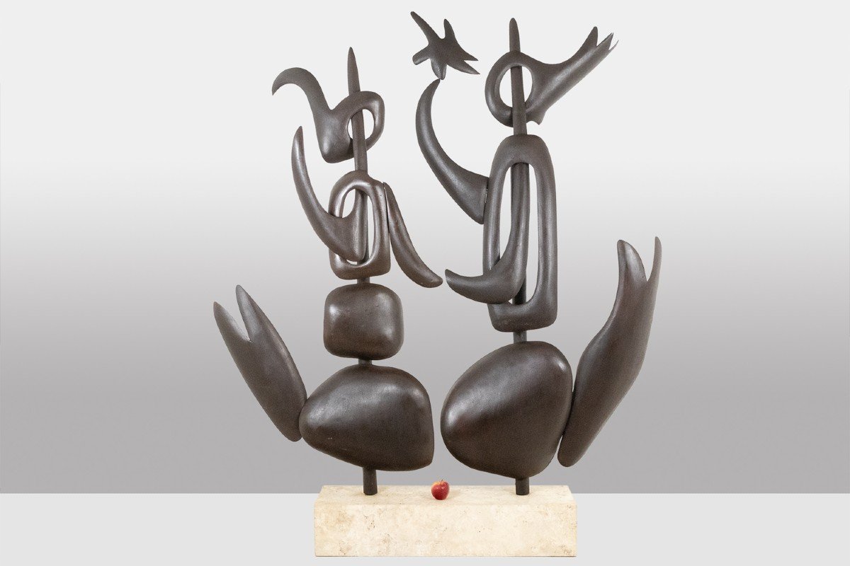 Antonine De Saint Pierre. Curved Metal Sculpture. Contemporary Work. Ls62278160-photo-2