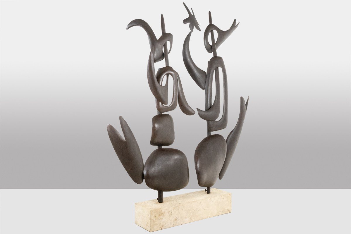 Antonine De Saint Pierre. Curved Metal Sculpture. Contemporary Work. Ls62278160-photo-3