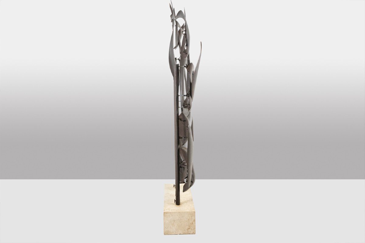 Antonine De Saint Pierre. Curved Metal Sculpture. Contemporary Work. Ls62278160-photo-4
