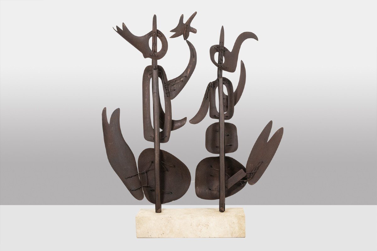 Antonine De Saint Pierre. Curved Metal Sculpture. Contemporary Work. Ls62278160-photo-1