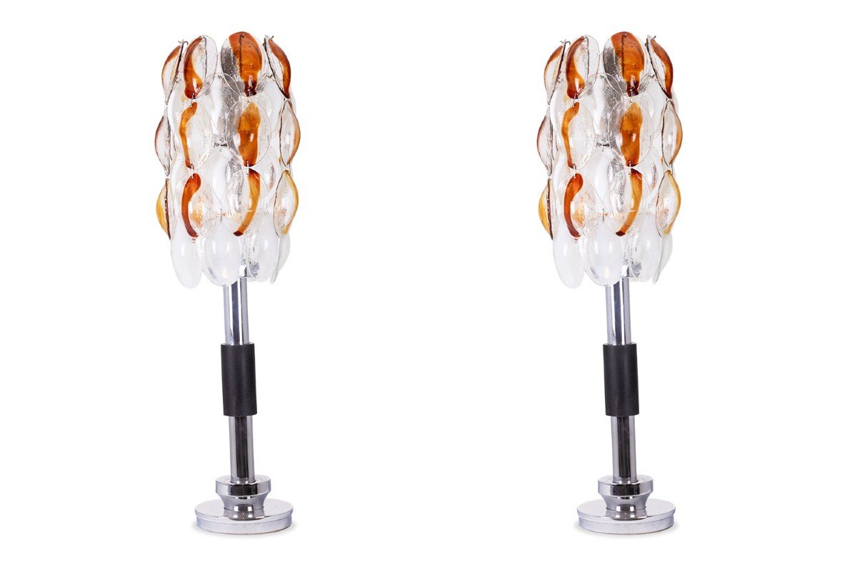 Mazzega. Pair Of Foot Lamps, Or Floor Lamps. 1970s. Ls637212009/2g