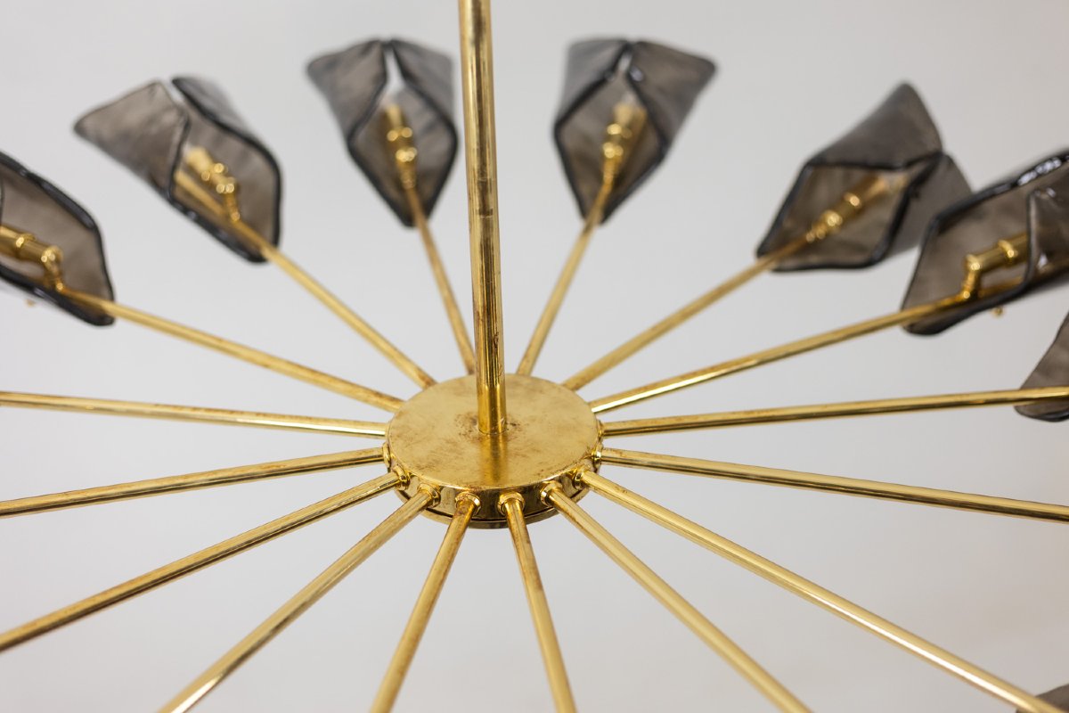 Simone Malachin. Lustre « étoile » En Verre De Murano. Contemporain. Ls64041509i-photo-3