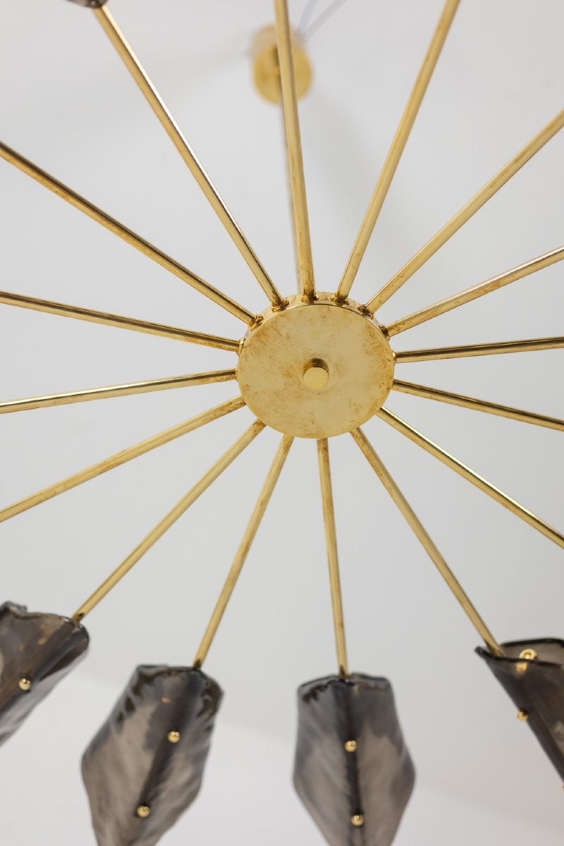 Simone Malachin. Lustre « étoile » En Verre De Murano. Contemporain. Ls64041509i-photo-4