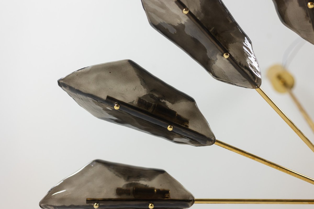 Simone Malachin. Lustre « étoile » En Verre De Murano. Contemporain. Ls64041509i-photo-5