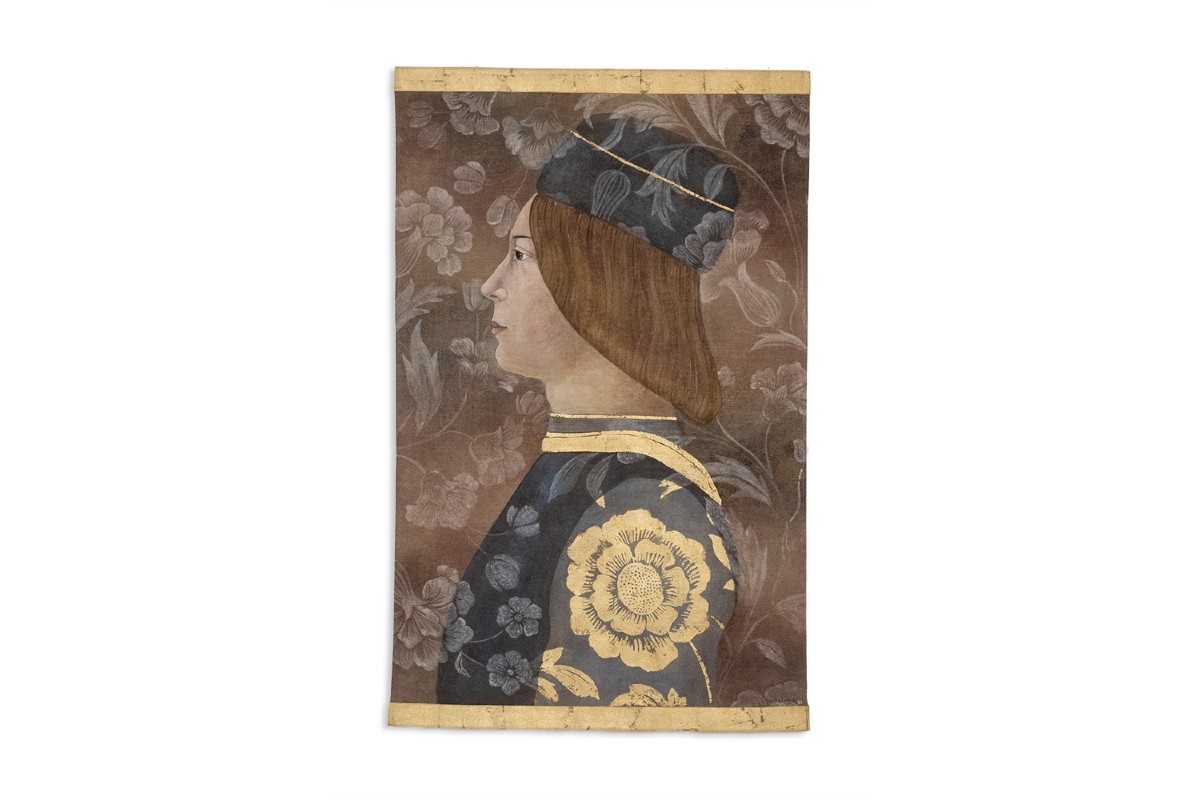 Painted Canvas Depicting An Italian Renaissance-style Portrait. Ls6335671m