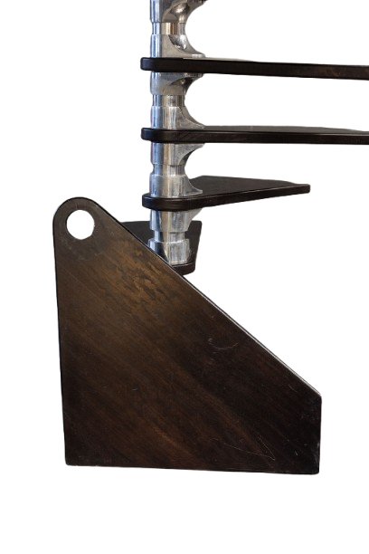 Roger Tallon. Aluminum And Mahogany Spiral Staircase. Circa 1970. Ls64143509m-photo-3