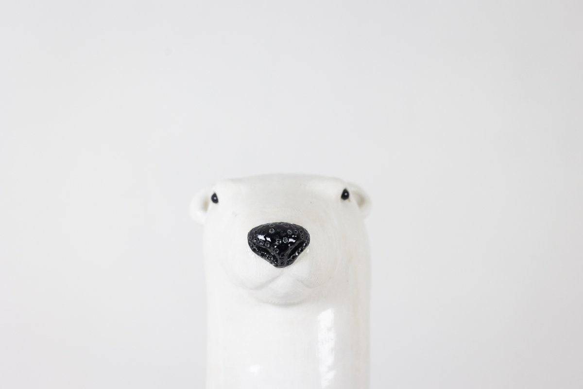 Valérie Courtet. Bear Presenting 3 Animals. Contemporary.  Ls64211605m-photo-1