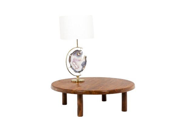Pierre Chapo. Table basse en orme massif blond. Années 1970. LS64913509U-photo-2